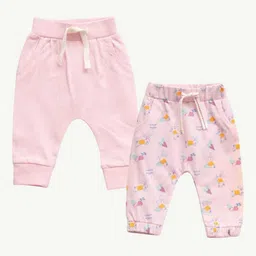 JusCubs Infant Girls Pack Of 2 Printed Cotton Joggers-image-77