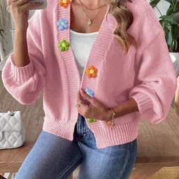 StyleCast Women Embroidered Cardigan with Embroidered Detail-image-58