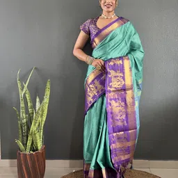 Panzora Woven Design Zari Saree-image-77