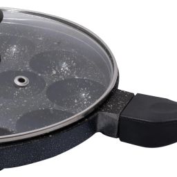 12 Cavity Heavy Appam Pan with Lid – Non-Stick Paniyaram Maker Paniarakkal with Lid 0 L capacity 22 cm diameter-picture-15
