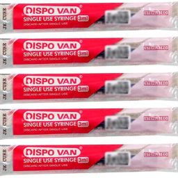 Dispovan 3 ML Syringe with Medical Needle ( Pack of 50/25 Pcs ) Medical Needle-23