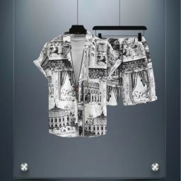 Men Night Suit Set Black Printed-image-88