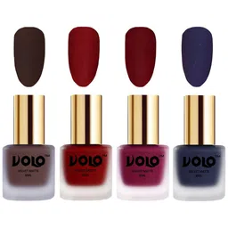 VOLO Set of 4 Velvet Dull Matte Nail Polish - 8 ml Each - 2 - 22 - 25 - 31-32