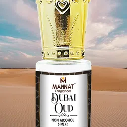 mannat fragrances Dubai Oud Non Alcohol Attar- 6 ml-35