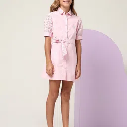 U.S. Polo Assn. Kids Embroidered A-Line Mini Dress-picture-18