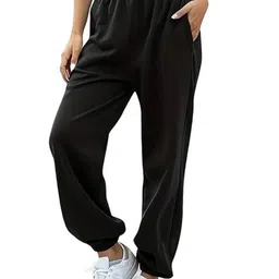 Imsa Moda Women Loose Fit High-Rise Joggers Trousers-image-86