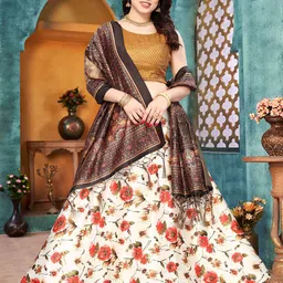 Kaizen TEXO FAB Woven Design Semi-Stitched Lehenga & Unstitched Blouse With Dupatta-picture-11