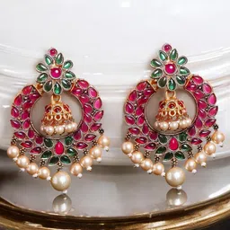 Anouk Floral Jhumkas Earrings-59