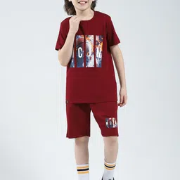 Monte Carlo Boys Printed Round Neck T-Shirt & Bermuda Shorts-image-77
