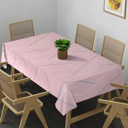 Arrabi Pink & Blue Printed 8-Seater Table Cover-17