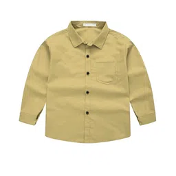 BAESD Boys Classic Regular Fit Spread Collar Solid Cotton Casual Shirt-image-90