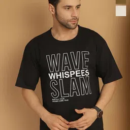 MACK JONNEY Men Pack Of 3 Varsity Printed Round Neck Cotton Oversized T-shirts-image-28