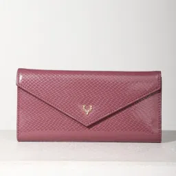 Women Casual Pink Genuine Leather Wallet-4