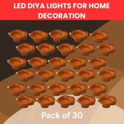 Water Sensor Diya LED Water Diyas for Diwali Home & Office Décor Pack of 30 C264 Plastic (Pack of 30) Table Diya Set-image-87