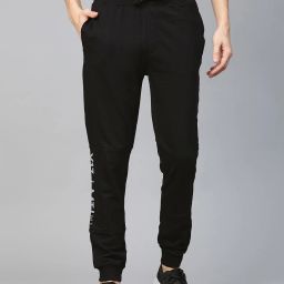 Men Solid Black Track Pants-picture-18