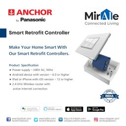 Anchor by Panasonic 25A Smart switch module| 6 Switch Smart Controller 1 Node|RetroFit with Manual Control|Works with Alexa & Google Assistant|Convert a normal switchboard to Smart Switchboard,(24009) image 2