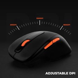 ZEBRONICS Curve Wireless Mouse, High Precision with 800/1200/1600 DPI, 6 Buttons, USB Nano Receiver, Power Saving Mode, Comfortable and Versatile image 5