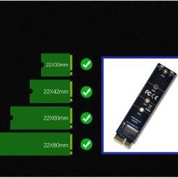 ETZIN PCI-E PCI Express 3.0 X1 to M.2 M Key Interface NVMe SSD PCIE M.2 Riser SSD Card Adapter 2230 2242 2260 2280 Full Speed EPL-1093PC image 3