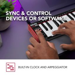 AKAI Professional LPK25 - USB MIDI Keyboard Controller with 25 Responsive Synth Keys for Mac and PC, Arpeggiator and Music Production Software image 2