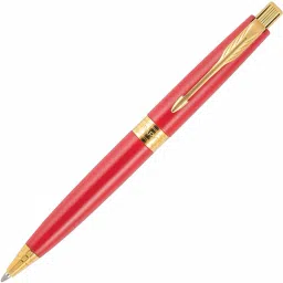 Aster Matte Red Gold Trim Ball Pen-picture-0