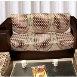 Cotton Abstract 3+2 Seater Sofa Cover-image-51