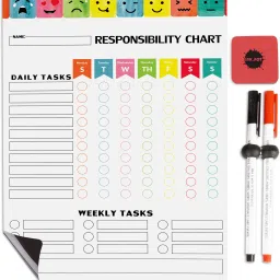 Magnetic Whiteboard Responsibility Chart Chore Chart for Refrigerator-9X-image-18