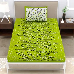 144 TC Cotton Single Jaipuri Prints Flat Bedsheet-picture-10