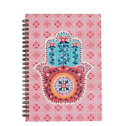 Chumbak Pink & Blue Hamsa Printed Spiral Notebook-18