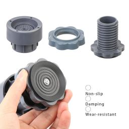 Waafy Washing Machine Vibration Pads - Adjustable Dryer Shock & Noise Cancelling Pads, Anti Vibration Pads for Washing Machine Support, Height Adjustment Feet for Refrigerators, (4 Pcs Set) (Grey) image 3