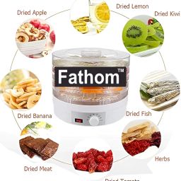 Fathom® Electric Food Dehydrators Machine with 5 Stackable Tray (White) image 5