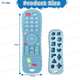 FunBlast Teether for Babies - Silicone Remote Teether for 3+ Month Baby & Toddlers, Teething Toys for Babies and Toddlers, Helps Biting Skills Development, Activity Toys for Babies (Blue) image 2