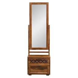 The Attic Ambient Solid Wood Dressing Table for Bedroom | Honey Matte Finish | Elegant & Functional image 3