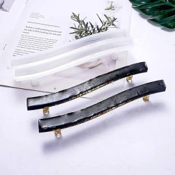 MGS CRAFT VIBES Curve Handle Mould 1 PC Tray Handle Epoxy Resin Silicone Molds (S Shape Tray Handle Mould - 16 x 4.5 cm) image 1