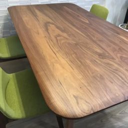 Sheesham Wood 4 Seater Dining Table Only for Dining Room Sets | Wooden Rectangle Dinner Four Seater Dinning Table Without Chairs for Home and Restaurant | Walnut Finish image 3