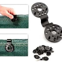 Round Plastic Clips (20 count), Black - Anti Bird Netting, Shade Fabric Accessories image 1