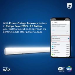Philips Smart Wi-Fi LED Batten 24-Watt WiZ Connected (Pack of 1) (Shades of White + Tuneable + Dimmable + Pre-Set Modes) (Compatible with Amazon Alexa and Google Assistant), Pack of 1 image 4