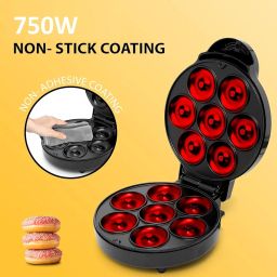 Feelon Mini Donut Maker Donut Machine – 7-Hole Non-Stick Electric Doughnut Maker for Home Bakery, Breakfast & Parties – Make Chocolate & Strawberry Donuts in Minutes image 1