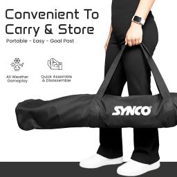 Synco Two Portable Soccer Goals with Carry Bag | Goal Post for Football Training | Long Lasting Durable Frame | Quick Setup Easy Folding Storage | Set of Two image 3