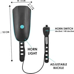 Kaashnic Rechargeable Premium Cycle Front, Helmet & Valve Light and with Horn Waterproof Cycle Light Multicolor image 2