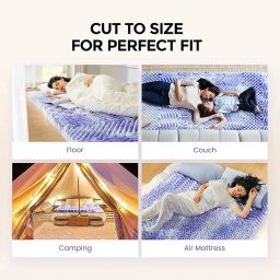 Springtek Multi Zoned Gel Memory Foam Mattress Topper for Queen Size Bed | 2 Inches Mattress Padding | 78x60 Inch image 5