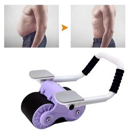 KRESHU Intelligent Core Abdominal Wheel with Elbow Support Timer | Automatic Rebound Ab Roller Exercise Equipment - White (1-Piece) image 1