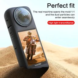 PHOTO MAX Insta 360 One X3 2Pcs Dual Lens Protector Guard Sticky Tempered for Insta 360 Action Camera Lens Cover Dust Proof, Anti-Strach Protective Insta 360 Accessories (Insta 360 X4 Lens) image 1
