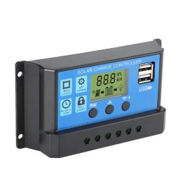 Solar Charge Controller, 2 USB Port 12V/24V PWM Solar Charge Controller (20A) image 2