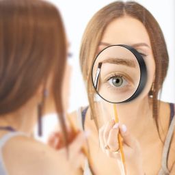 MIYADIVA 30X Magnifying Mirror, Small Magnifying Mirror with Suction Cup and Tweezers, As a Travel Mganifying Mirror, Compact Mirror Set for Plucking Eyebrows 3.5 Inches image 3