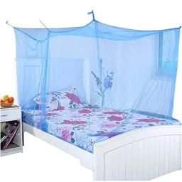 Alements Store Mosquito Net Blue Color Mosquito Net for Single Bed | Double Bed, 6x6 Insect Protection Net image 1