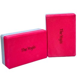 The Yogis Yoga Block | Yoga Brick (Set of 2, Extra Large Size), High-Density Premium EVA Foam Material for Strength, Balance, and Flexibility, Odour Resistant, Regular Size (9 x 6 x 3 inches, Set -2 with Belt ) image 2