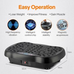R A Products Smart Vibration Plate for Weight Loss – 9800Hz High Frequency Exercise Platform with Wireless Remote, Magnetic Acupressure & Adjustable Modes image 4
