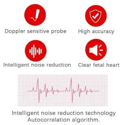 MCP Portable Handheld Fetal Doppler Baby Heart Rate Detection Monitoring Machine with in-Built Speaker image 5