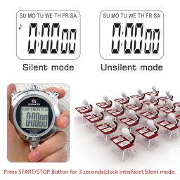 LAOPAO Stopwatch Metal Stopwatch Timer with Backlit 1/100th Second Precision 2 Lap Memory Digital Stop Watch for Coaches image 3