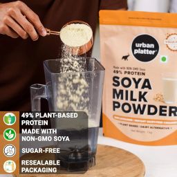 Urban Platter Soy Milk Powder, 1kg (Dairy-Free Creamer | Instant | High-Protein | Unflavoured | Unsweetened) image 3